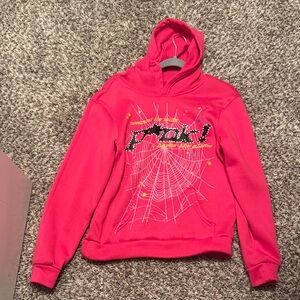 Pink Hoodie with Spider Web Design
 SPIDER Hoodie